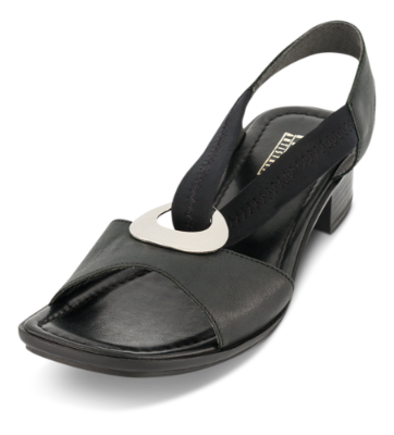 Rieker Damesandal med hæl Sort 62662-01