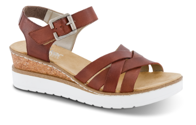 Rieker Damesandal med hæl Brun V3863-24