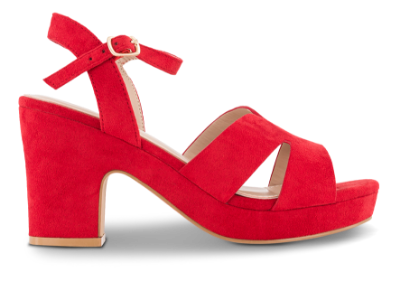 Norrliv Damesandal med hæl Rød 4215101360