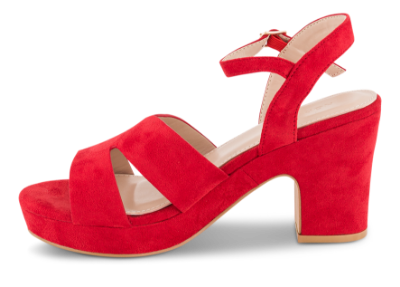Norrliv Damesandal med hæl Rød 4215101360