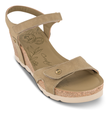 Panama Jack Damesandal med hæl Grøn Julia