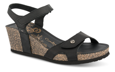 Panama Jack Damesandal med hæl Svart Julia Basics