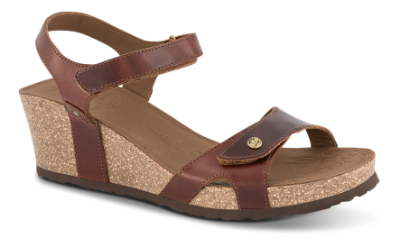 Panama Jack Damesandal med hæl Brun Julia Clay