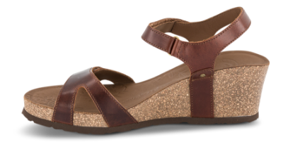 Panama Jack Damesandal med hæl Brun Julia Clay