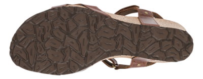 Panama Jack Damesandal med hæl Brun Julia Clay