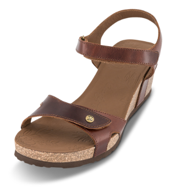 Panama Jack Damesandal med hæl Brun Julia Clay