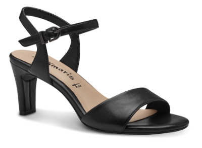 Tamaris Damesandal med hæl Svart 1-28008-42