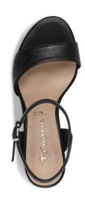 Tamaris Damesandal med hæl Svart 1-28008-42