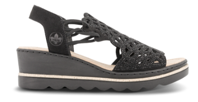 Rieker Sandal Sort 67465-00