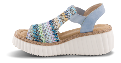 Rieker Damesandal med hæl Blå 69172-91