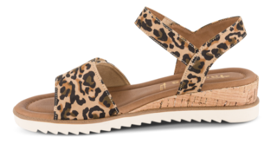 Tamaris Damesandal med hæl Leopard 1-28118-44
