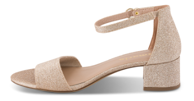 Tamaris Damesandal med hæl Gull 1-28295-42