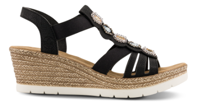 Rieker Sandal Svart 619B2-00