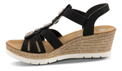 Rieker Sandal Svart 619B2-00