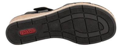 Rieker Platå-Sandal Svart 63781-00