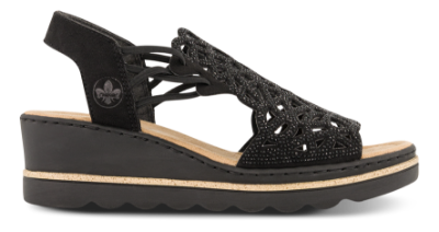 Rieker Platå-Sandal Svart 67465-00