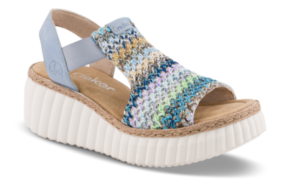 Rieker Plateau Sandal Blå 69172-91