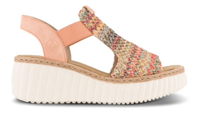 Rieker Plateau Sandal Koral 69172-92