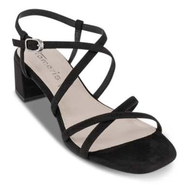 Tamaris Damesandal med hæl Svart 1-28204-42