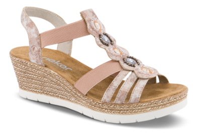 Rieker Damesandal med hæl Rosa 619B2-31