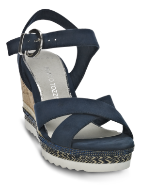 Marco Tozzi damesandal navy 2-2-28707-20