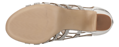 B&CO damesandal sølv