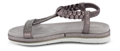 B&CO damesandal grå metallic