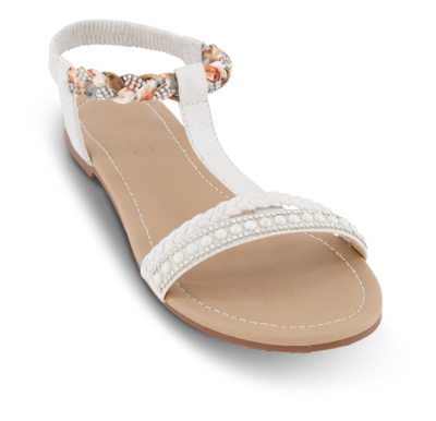 B&CO damesandal hvit