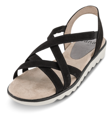 Jana Softline Damesandal Sort 8-8-28660-26