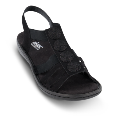 Rieker Damesandal Sort 60870-00