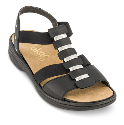 Rieker Damesandal Sort 64580-00