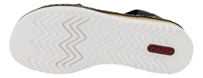 Rieker Damesandal Sort 679L4-00