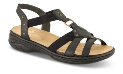 Rieker Damesandal Sort 64574-00