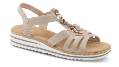 Rieker Damesandal Beige V0649-62