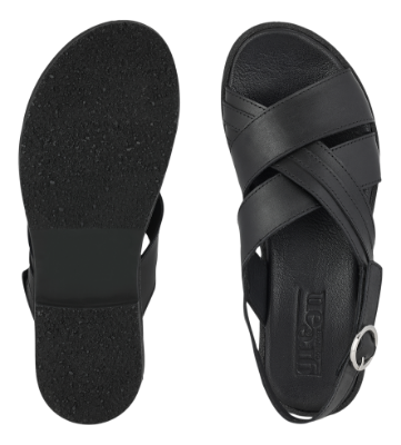 Green Comfort Damesandal Sort 422034Q37