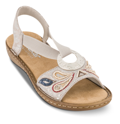 Rieker Sandal Sølv 608B4-90
