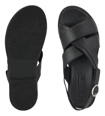Green Comfort Damesandal Sort 422034Q37
