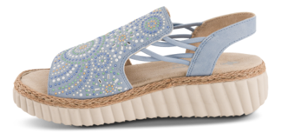 Rieker  Platå-Sandal Blå 69246-10