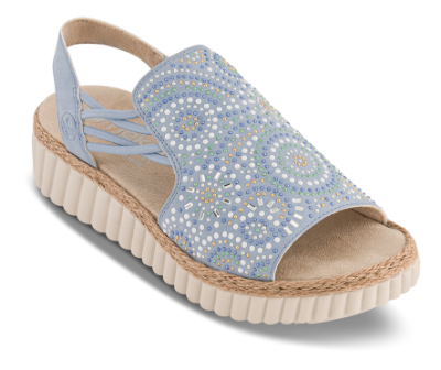 Rieker  Platå-Sandal Blå 69246-10
