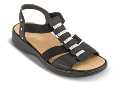 Rieker Damesandal Sort 64580-00
