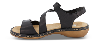 Rieker Damesandal Sort 659C7-00