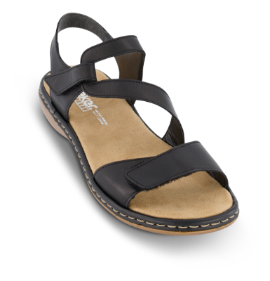 Rieker Damesandal Sort 659C7-00