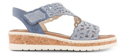 Rieker Plateau Sandal Blå V4150-14