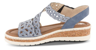 Rieker Plateau Sandal Blå V4150-14