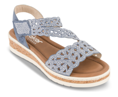 Rieker Plateau Sandal Blå V4150-14