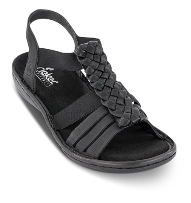 Rieker Damesandal Sort 60809-00