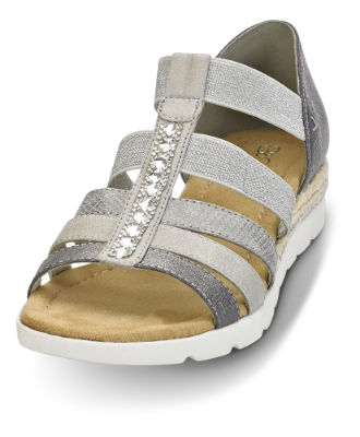 B&CO damesandal sølv