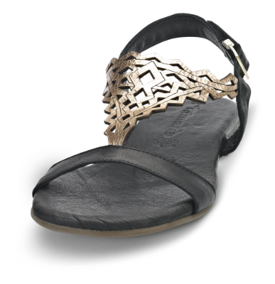 Tamaris damesandal sort/metal 1-1-28126