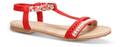 B&CO damesandal rød multi