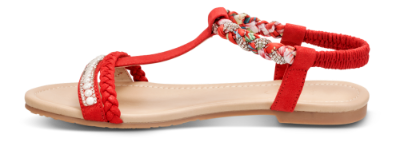 B&CO damesandal rød multi